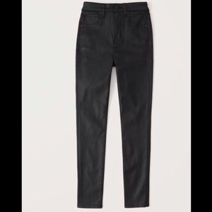 Abercrombie Black Coated Pants